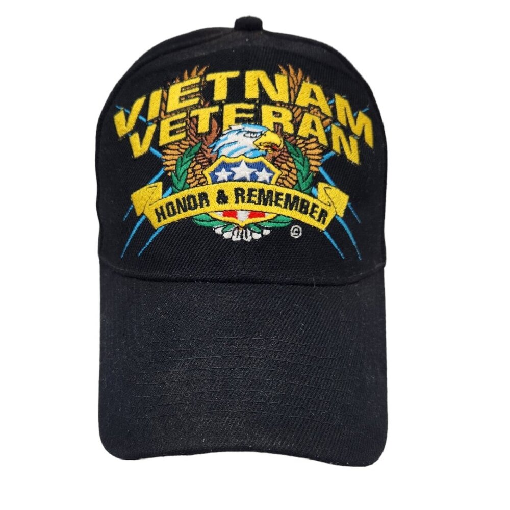 Vietnam Veteran Hat Patriotic Soldier With Vietnam War Bar On Side Embroidered‎